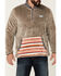 Image #3 - Hooey Men's Stripe Pocket 1/4 Zip Fleece Pullover, Brown, hi-res