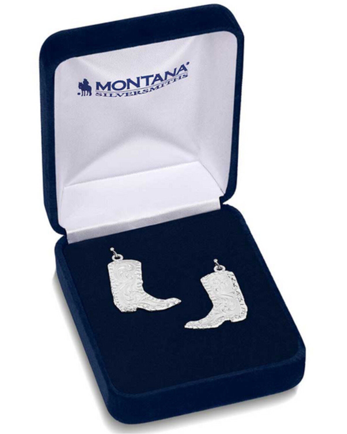 Image #3 - Montana Silversmiths Women's Chiseled Boots Earrings, Silver, hi-res