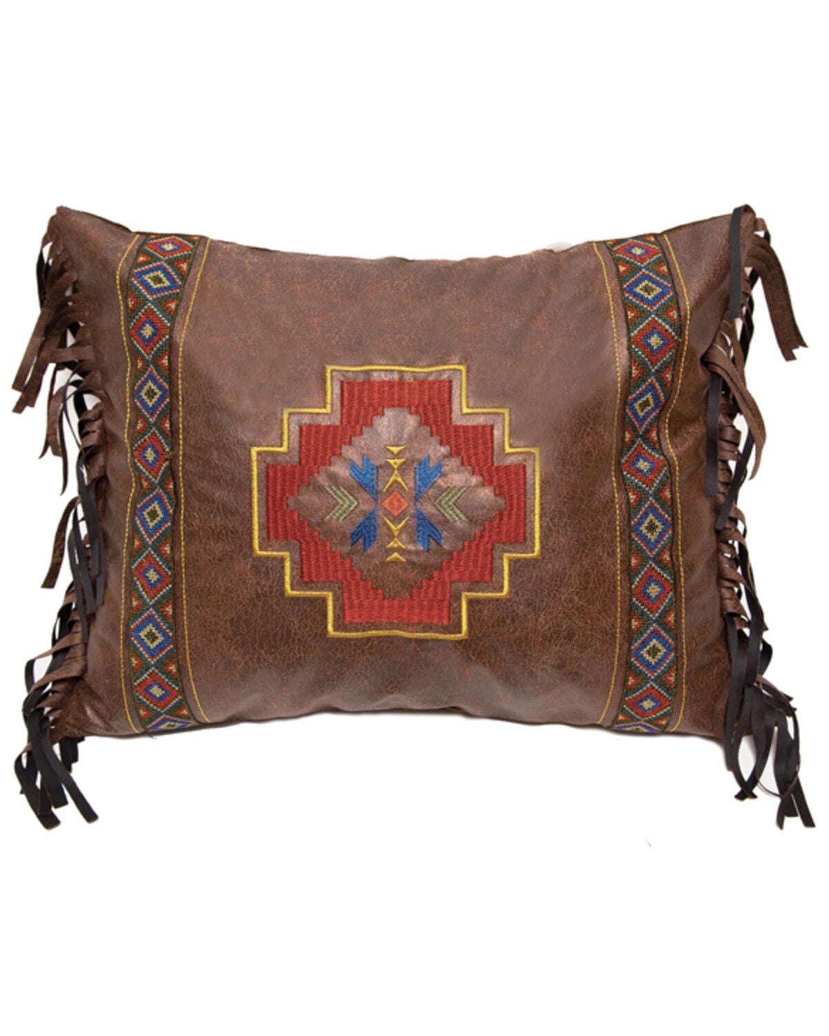 Wrangler Santa Fe Southwestern Throw Pillow, Brown, hi-res