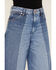 Image #2 - Wrangler Women's Medium Wash Mid Rise Color Block Together Again Wide Leg Jeans, Blue, hi-res