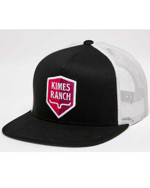 Image #1 - Kimes Ranch Men's Black Jack Logo Mesh Back Trucker Cap, Black, hi-res