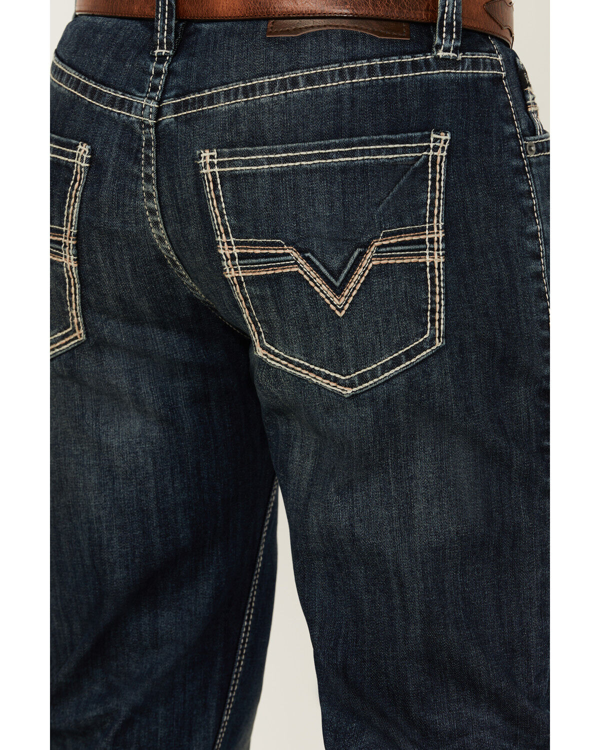 Image #4 - Rock & Roll Denim Men's Double Barrel Medium Wash Relaxed Bootcut Stretch Denim Jeans, Medium Wash, hi-res
