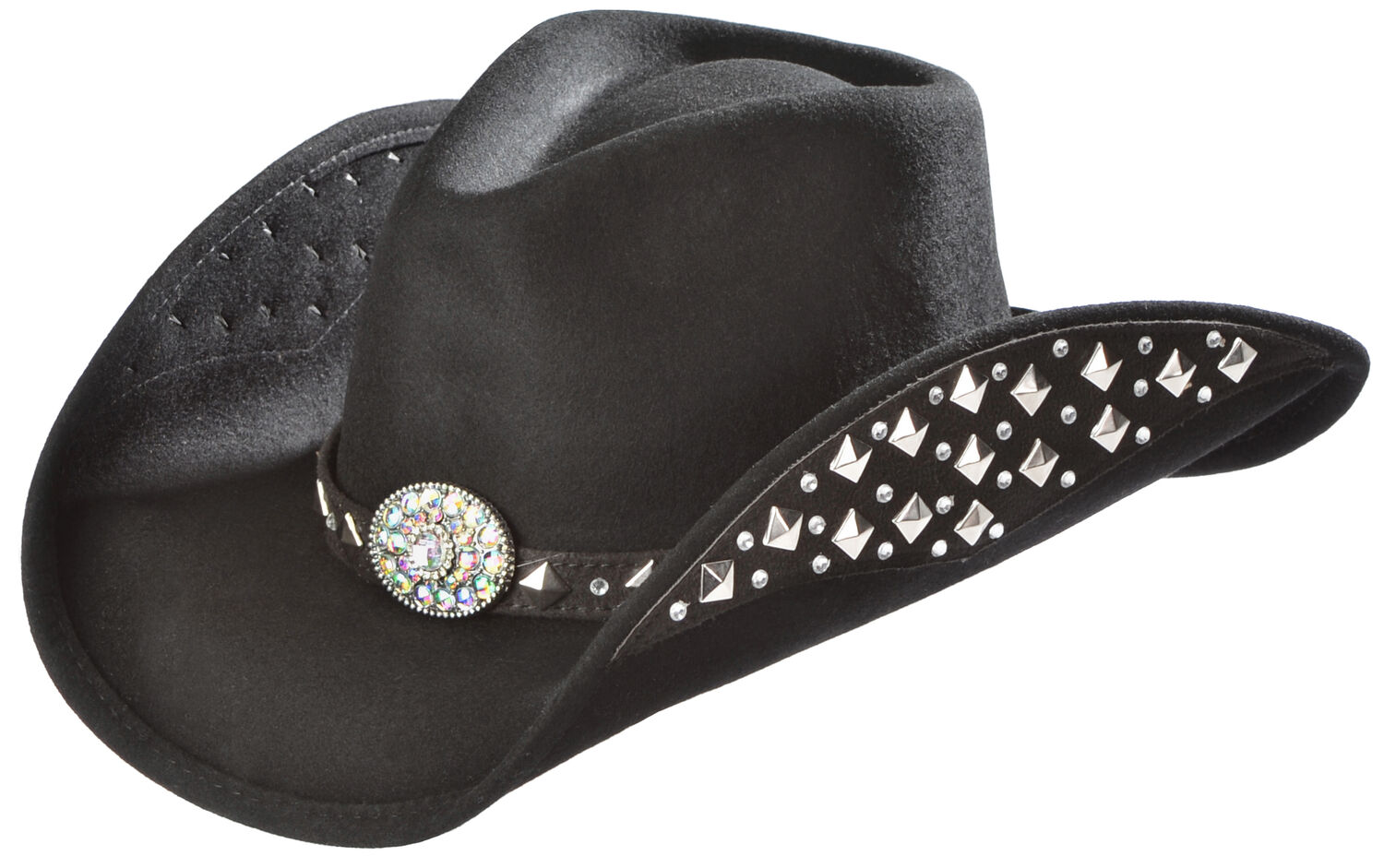 Image #2 - Bullhide Let's Get Loud Wool Cowgirl Hat, Black, hi-res