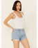 Image #1 - Wrangler Modern Women's High Rise Denim Reworked Shorts, Blue, hi-res