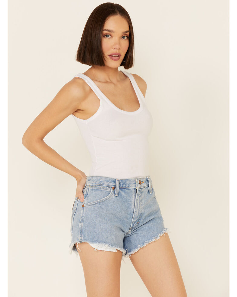 Wrangler Modern Women's Denim Reworked Shorts, Blue, hi-res