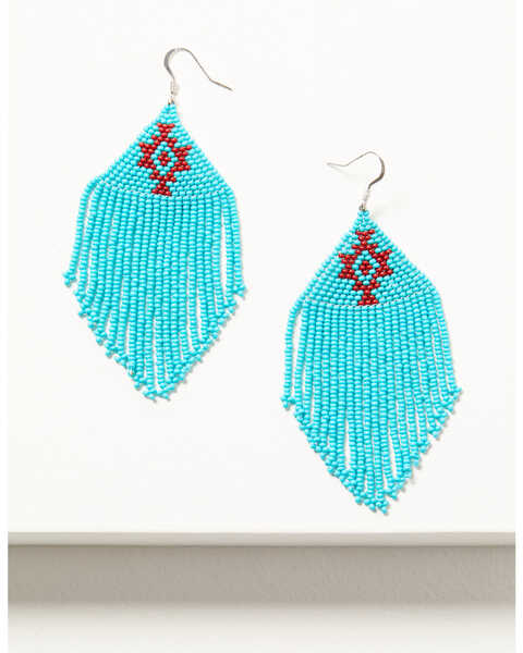 Image #1 - Idyllwind Women's Quinley Turquoise Beaded Earrings, Turquoise, hi-res
