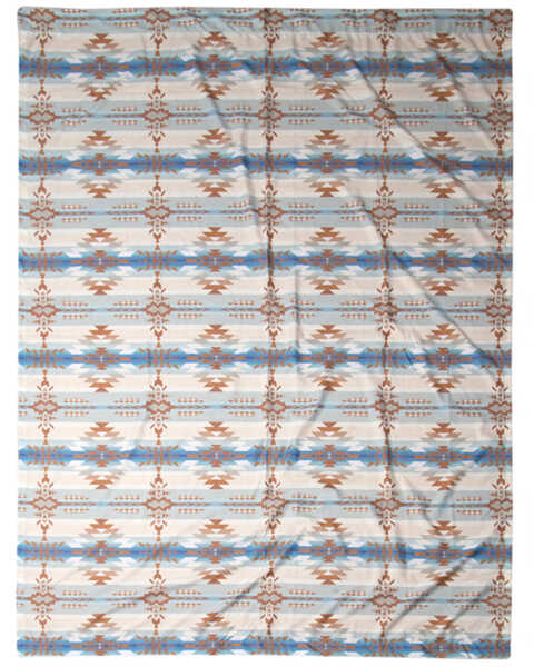 Image #2 - Carstens Home Stack Rock Southwestern Curtain Panel - 2-Piece, Blue, hi-res