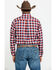 Image #2 - Ariat Men's Elzerman Performance Flannel Long Sleeve Western Shirt, Burgundy, hi-res