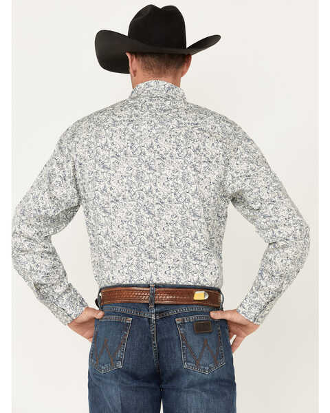 Wrangler Retro Premium Men's Paisley Print Long Sleeve Snap Western Shirt |  Sheplers