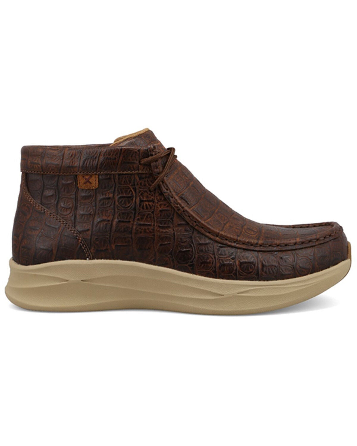Image #2 - Twisted X Men's Feather X&trade; Caiman Print Casual Shoes - Moc Toe, Brown, hi-res