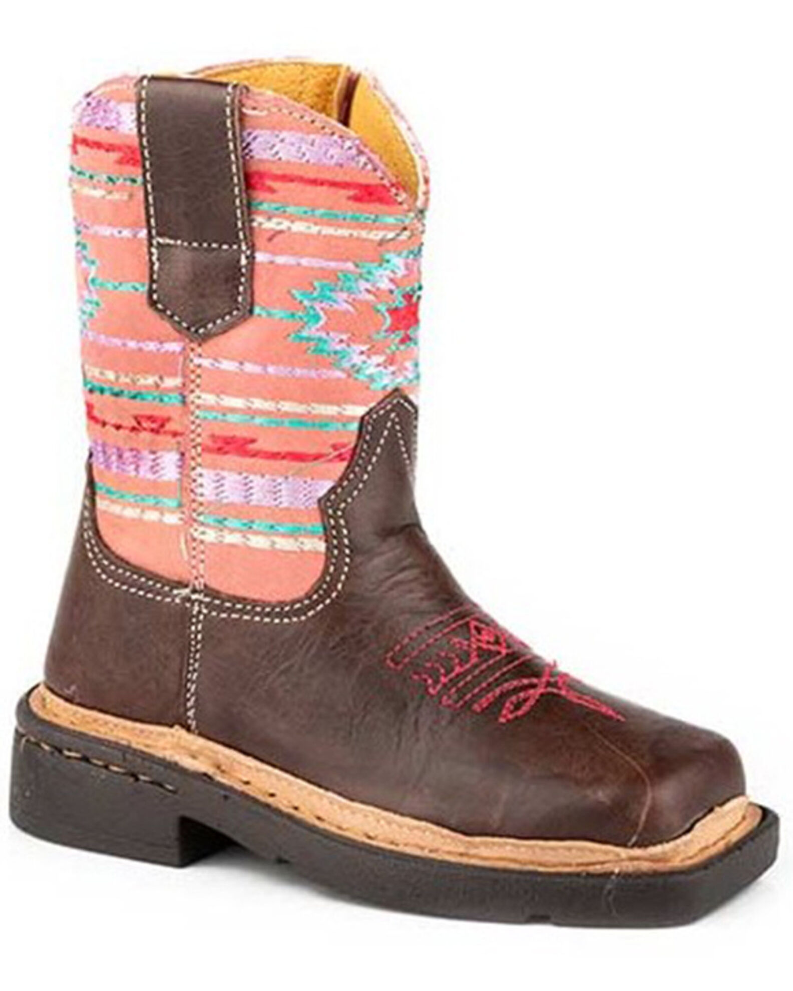 Roper Toddler Girls Shailee Western Boots Broad Square Toe