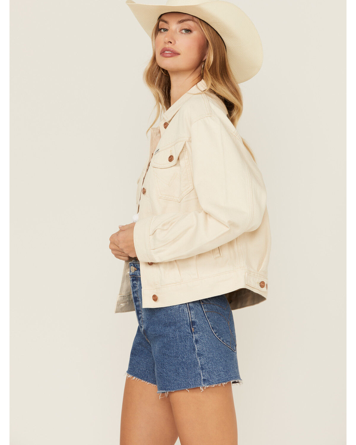 Wrangler Women's Logo Denim Trucker Jacket | Sheplers