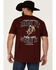 Image #1 - Cowboy Hardware Men's Boot Barn Exclusive Ride It Like You Stole It Short Sleeve Graphic T-Shirt, Maroon, hi-res