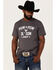 Dale Brisby Men's Pow Pow Ol' Son Graphic Short Sleeve T-Shirt , Charcoal, hi-res
