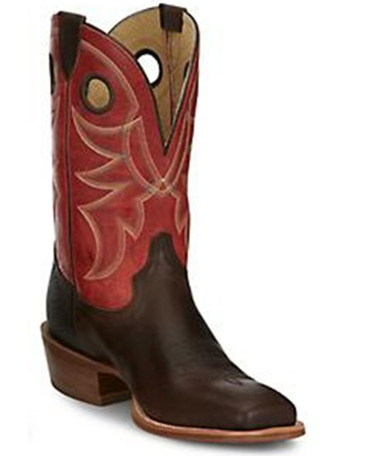 Image #1 - Tony Lama Men's Ronan Western Boots - Broad Square Toe, Chocolate, hi-res