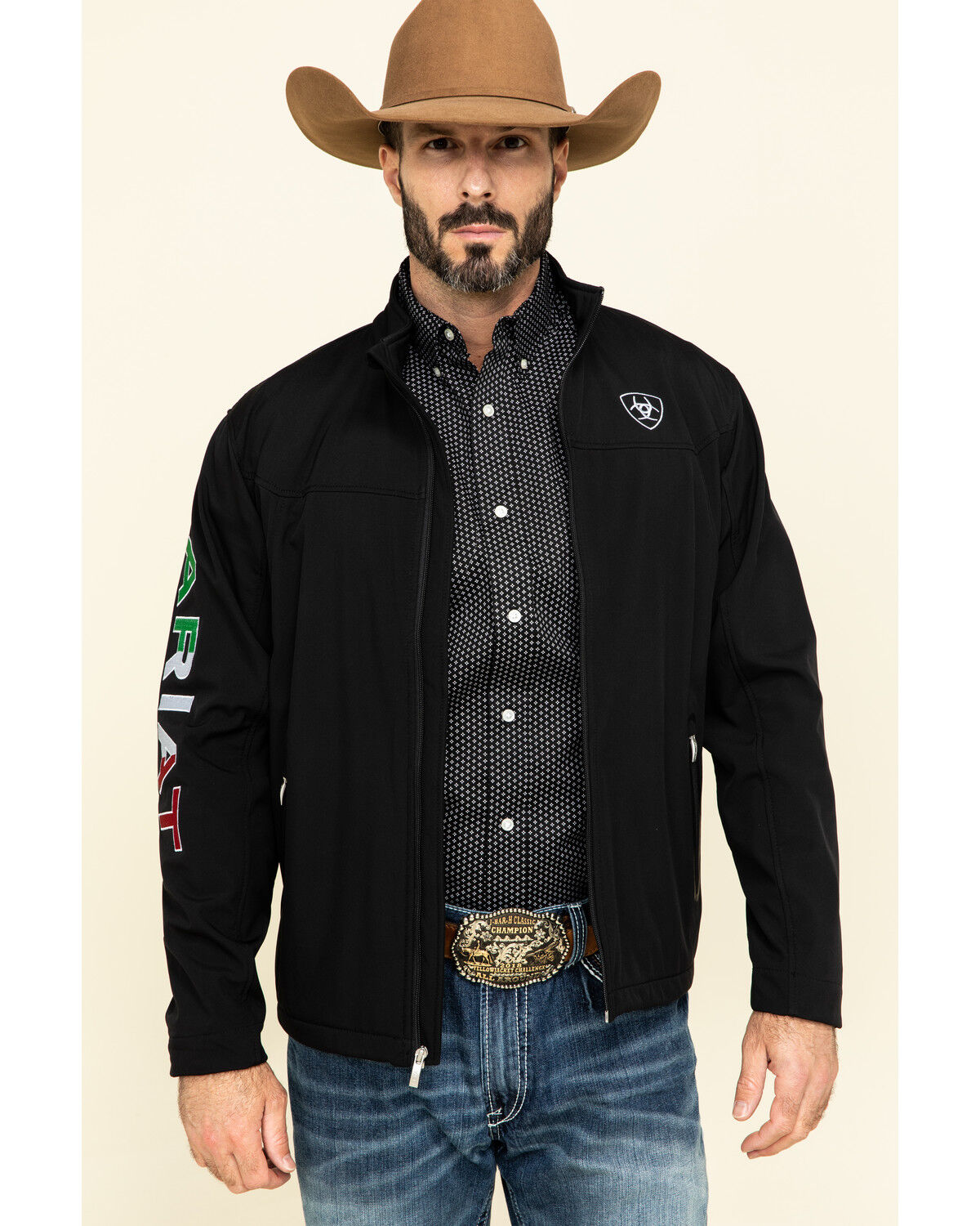 Ariat Men's Black Mexico Flag Team 