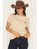 Image #2 - Hooey Women's Heart Cowboy Short Sleeve Graphic Tee, Tan, hi-res