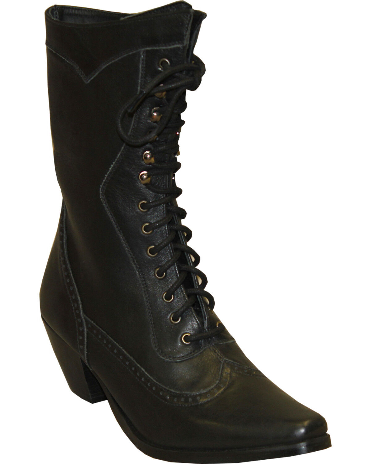 women's lace up granny boots