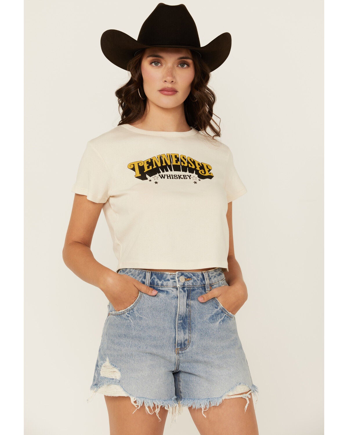 Girl Dangerous Women's Tennessee Short Sleeve Baby Tee, White, hi-res