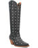 Image #1 - Dingo Women's Broadway Bunny Studded Tall Western Boots - Snip Toe, Black, hi-res