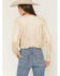 Image #4 - Shyanne Women's Deleon Faux Suede Cropped Fringe Jacket, Oatmeal, hi-res