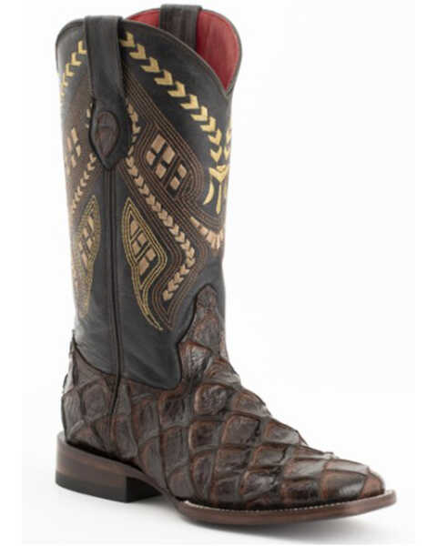 Image #1 - Ferrini Women's Bronco Western Boots - Square Toe, Chocolate, hi-res