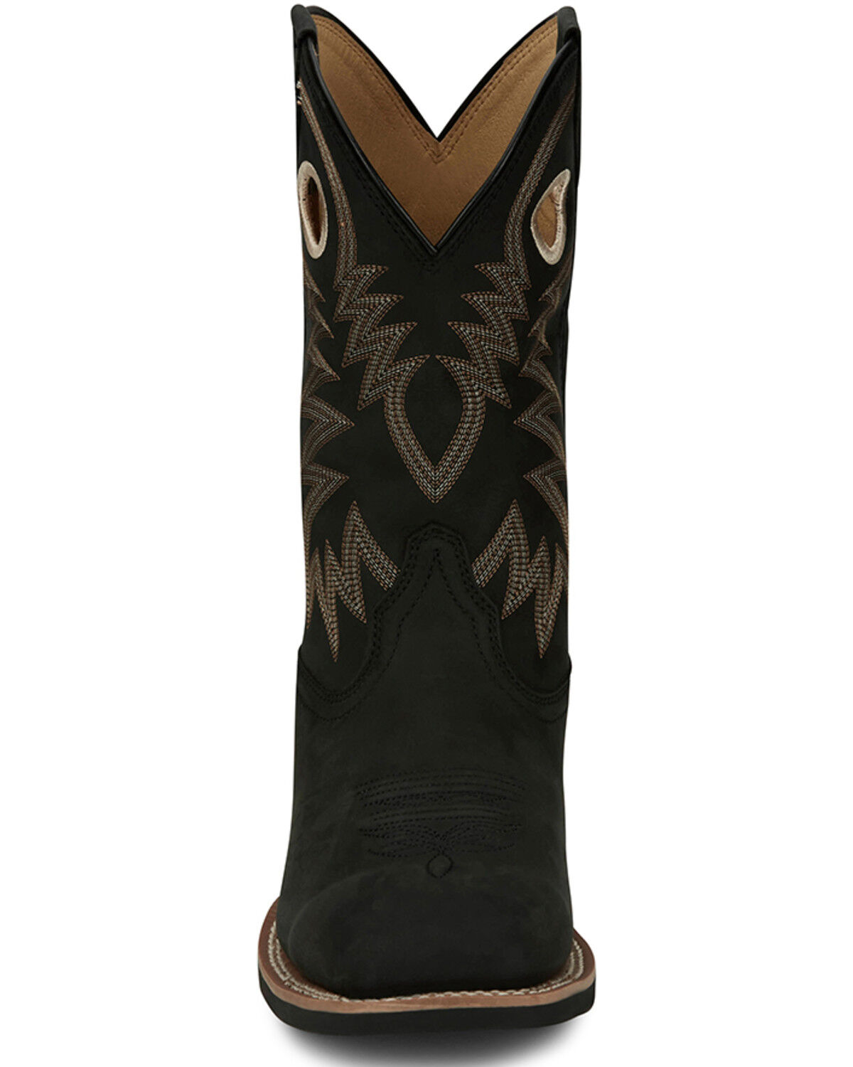 Image #4 - Justin Men's Shane Frontier Performance Western Boots - Broad Square Toe, Black, hi-res
