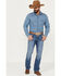 Image #1 - Wrangler Retro Men's Fresian Light Wash Slim Bootcut Stretch Jeans - Long, Light Wash, hi-res