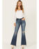Image #1 - Ariat Women's R.E.A.L Medium Wash High Rise Thea Flare Jeans , Medium Wash, hi-res