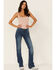 Image #1 - Wrangler Retro Women's Mae Nadia Light-Wash Stretch Bootcut Jeans, Blue, hi-res