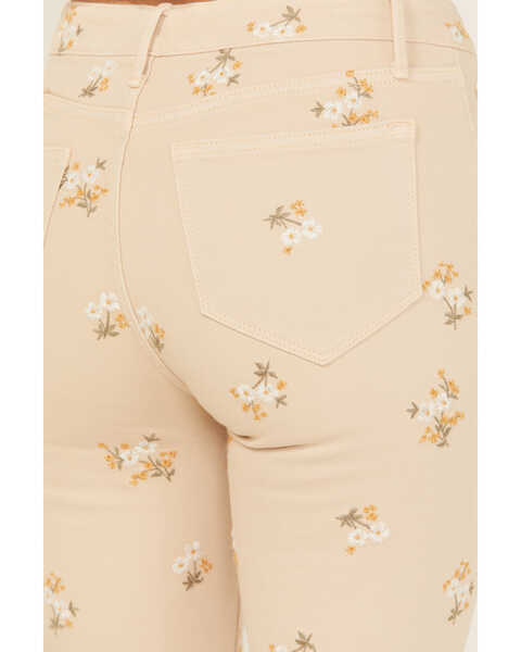 Image #4 - Driftwood Women's Roxy X Provence High Rise Floral Embroidered Cropped Straight Denim Jeans , Cream, hi-res