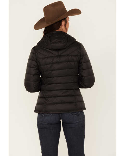 Image #4 - Roper Women's Quilted Parachute Hooded Down Jacket, Black, hi-res