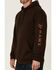 Image #3 - Hawx Men's Primo Logo Graphic Fleece Hooded Work Sweatshirt, Brown, hi-res