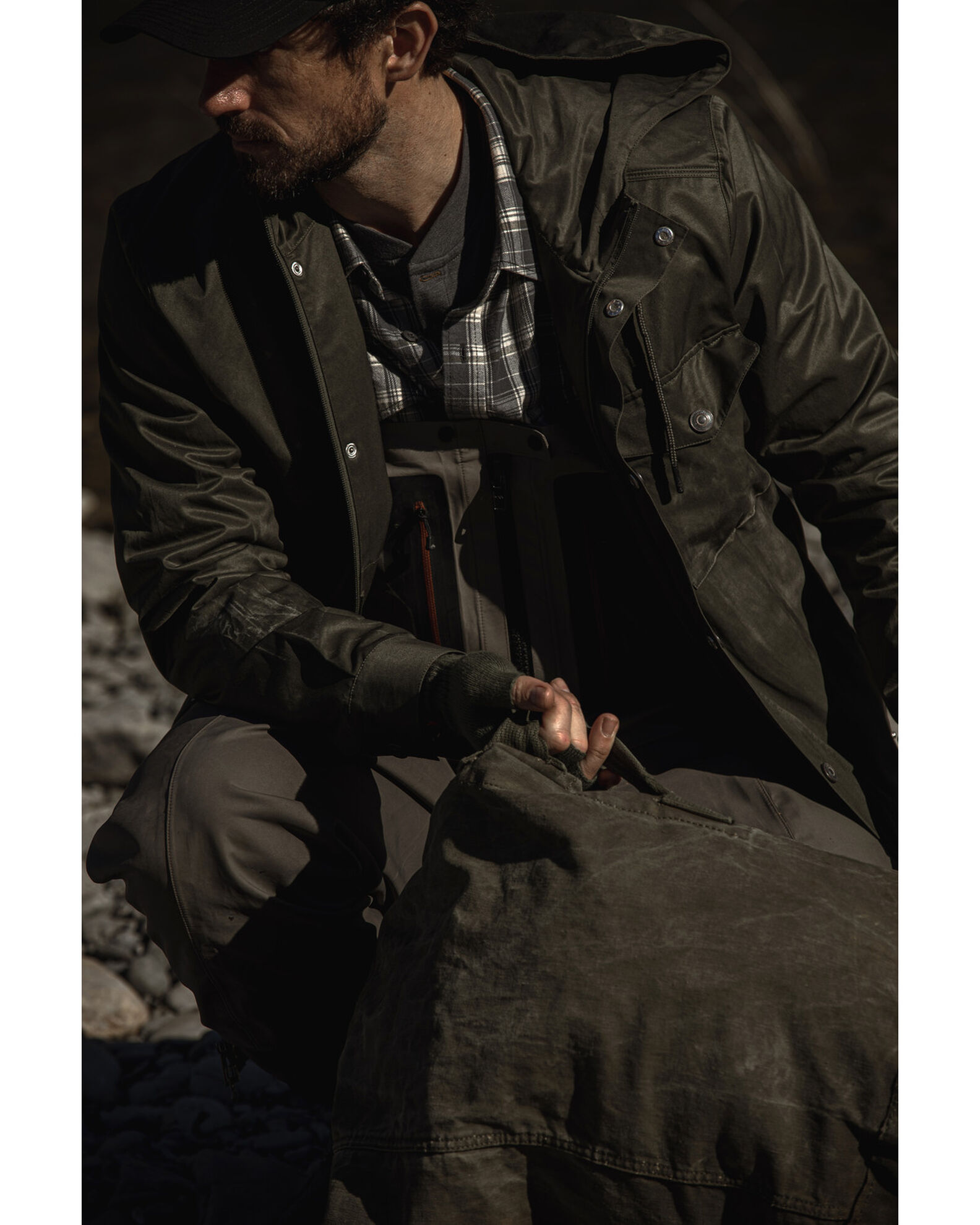Brothers and Sons Men s Badlands Solid Snap Front CC Parka Jacket