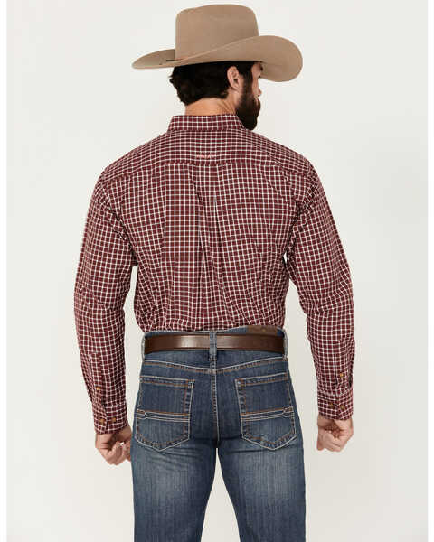Image #4 - Ariat Men's Pro Series Tyson Checkered Print Long Sleeve Button-Down Western Shirt - Big , Red, hi-res