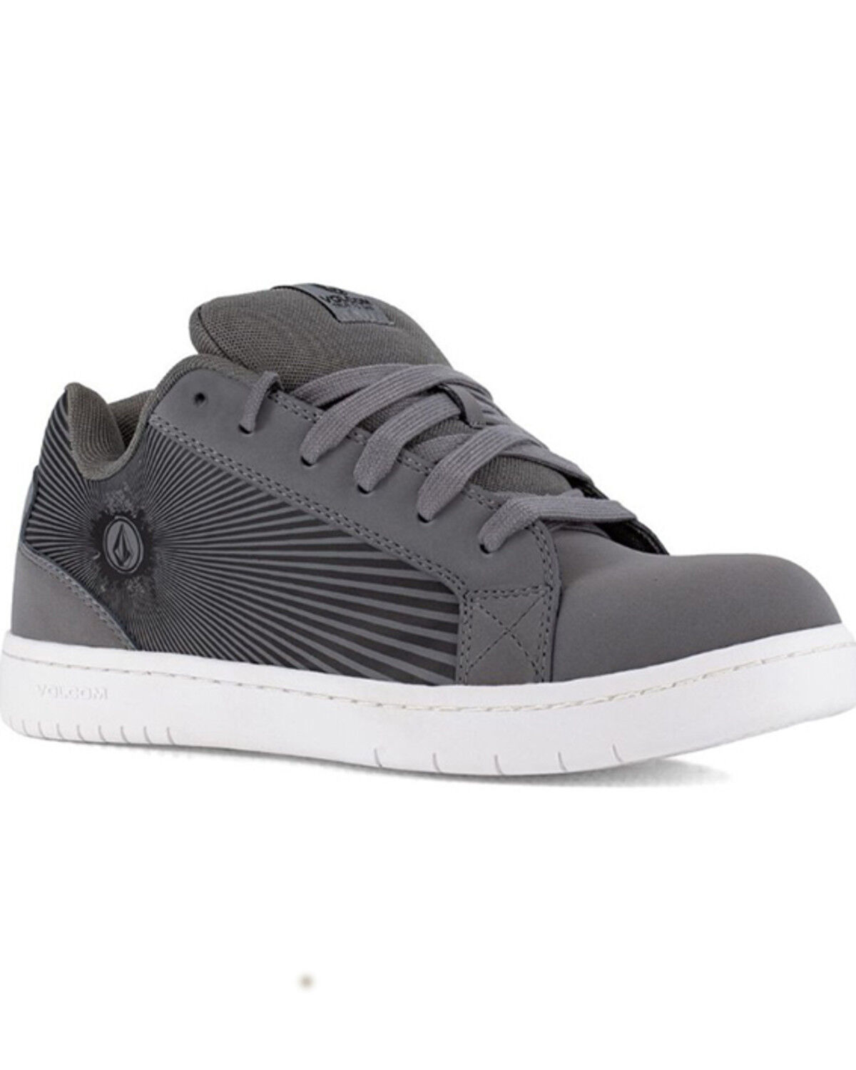 Image #1 - Volcom Men's Stone Skate Inspired Work Shoes - Composite Toe, Dark Grey, hi-res