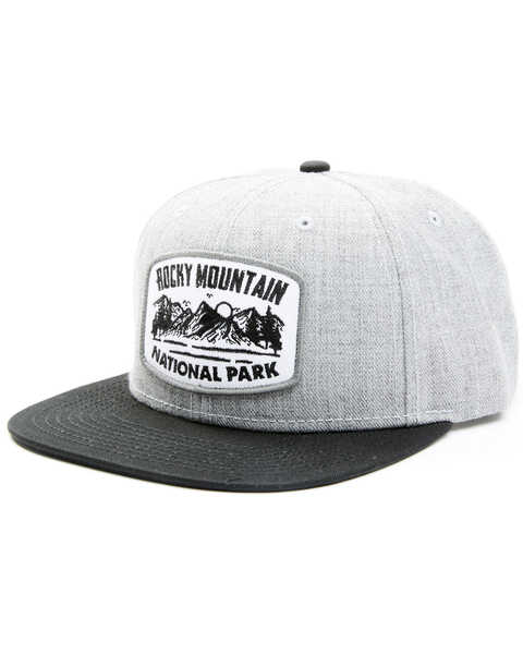 H3 Sportgear Men's Rocky Mountain National Park Patch Ball Cap , Grey, hi-res