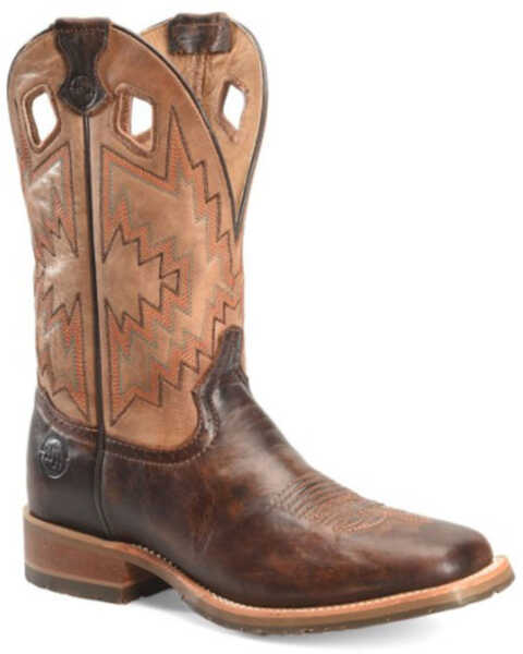 Double H Men's Winston Western Boots - Broad Square Toe, Brown, hi-res