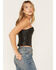 Image #3 - Understated Leather Women's Vixen Boned Leather Patched Corset, Black, hi-res