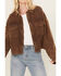 Rock & Roll Denim Women's Corduroy Button-Down Long Sleeve Shirt , Brown, hi-res
