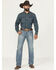 Image #1 - Rock & Roll Denim Men's Boot Barn Exclusive Dark Wash Pistol Straight Denim Jeans, Dark Wash, hi-res