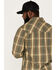 Image #4 - Resistol Men's Boulder Large Plaid Button Down Western Shirt, Sage, hi-res