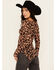 Image #4 - Free People Women's Something Extra Leopard Print Long Sleeve Tunic Top, Brown, hi-res