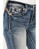 Image #4 - Miss Me Women's Medium Wash Mid Rise Geo Pocket Slim Stretch Bootcut Jeans , Medium Wash, hi-res