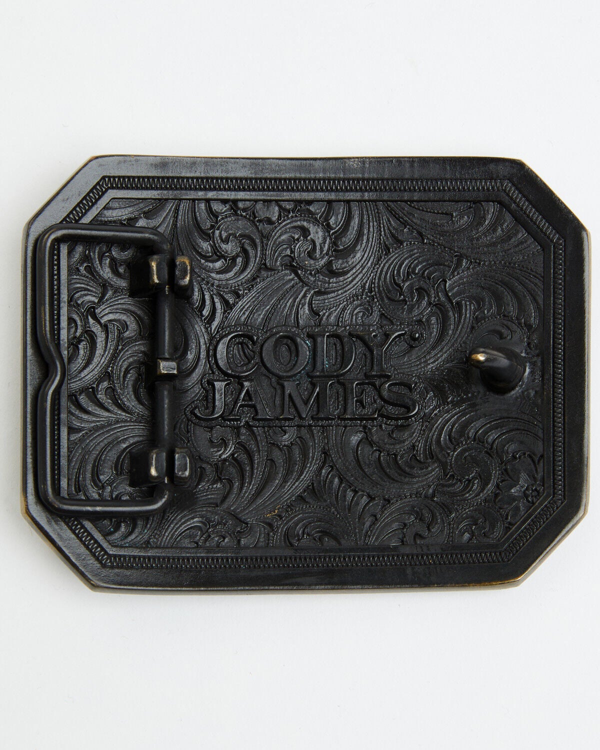 Image #2 - Cody James Scroll Work Long Horn Belt Buckle, Gold, hi-res