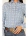 Stetson Women's Embroidered Schiffli Paisley Long Sleeve Snap Western Shirt , Blue, hi-res