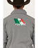 Image #4 - Cowboy Hardware Men's Fuerte Mexico Flag Softshell Jacket, Dark Grey, hi-res
