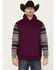 Image #1 - RANK 45® Renegade Striped Sleeve Hooded Sweatshirt, Purple, hi-res
