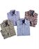 Image #1 - Wrangler Boys' Assorted Plaid Long Sleeve Pearl Snap Western Shirt, Plaid, hi-res