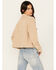 Image #4 - Cleo + Wolf Women's Cropped Boucle Cardigan , Wheat, hi-res